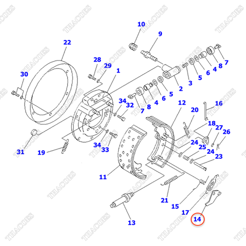 Lẫy khoá phải 3EC-30-21561