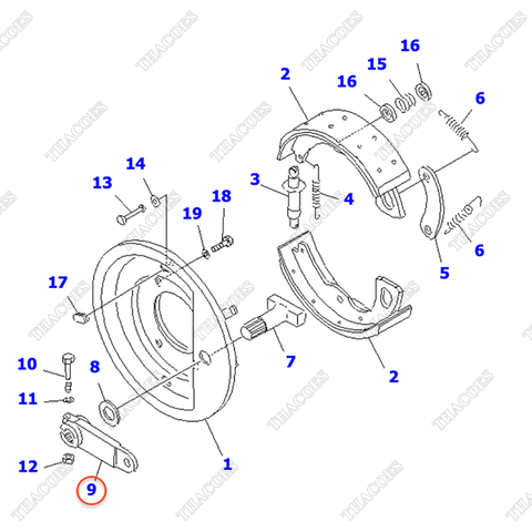 Cần kéo phanh tay 3ED-31-41260