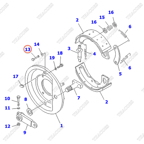 Chốt hãm guốc phanh 3ED-31-41180