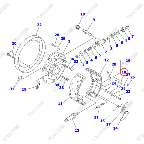 Đòn bẩy 3ED-30-31190; 3EC-30-21280