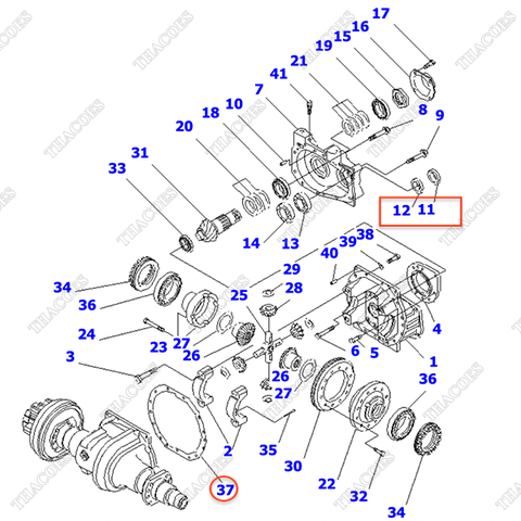 Bộ gioăng sửa vi sai 3EB-21-05500 (K3)