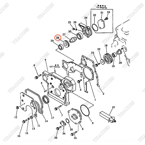 Bánh răng bơm thuỷ lực 6202-23-9120
