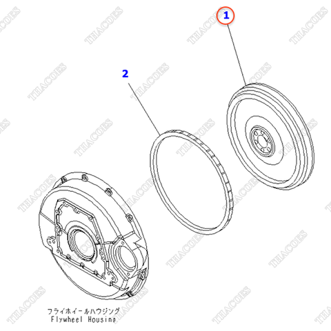 Bánh đà 6206-31-4142, 6206-31-4133