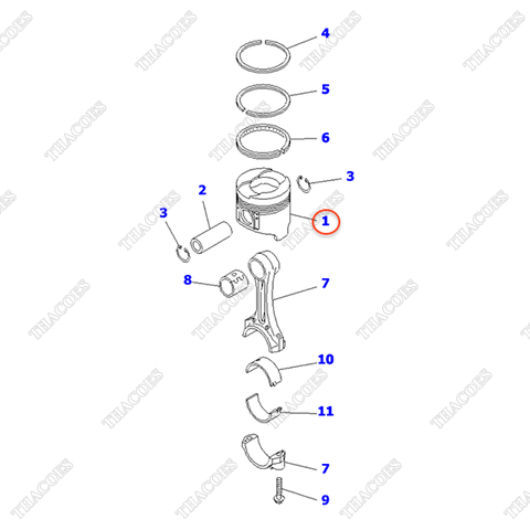 (+0,25) Piston 6205-39-2190