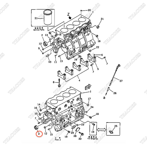 Bạc cam 6206-21-1420, 6275-21-1420 (2 cái)