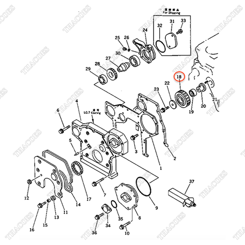 Bánh răng trung gian 6204-33-6300