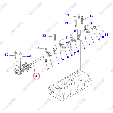 Trục dàn cò 6202-43-5200, 6202-43-5201