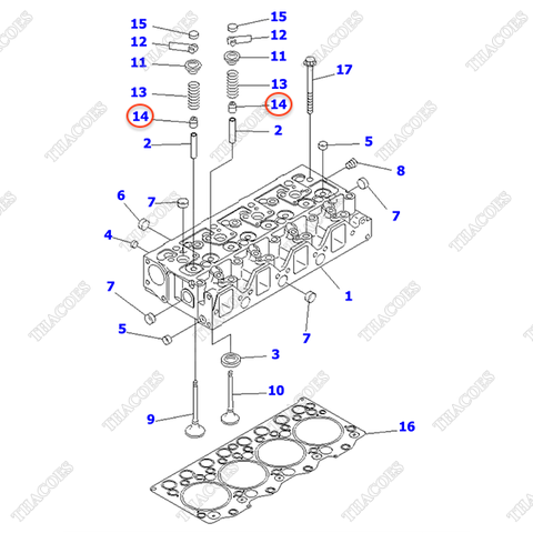 Phớt ghít xupap 6204-41-4541 (8 cái)
