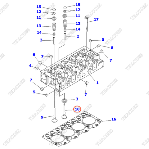 Xupap xả 6204-41-4210, 6204-43-4210 (4 cái)