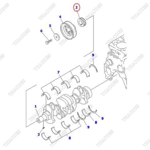 Bánh răng trục cơ 6204-33-1220