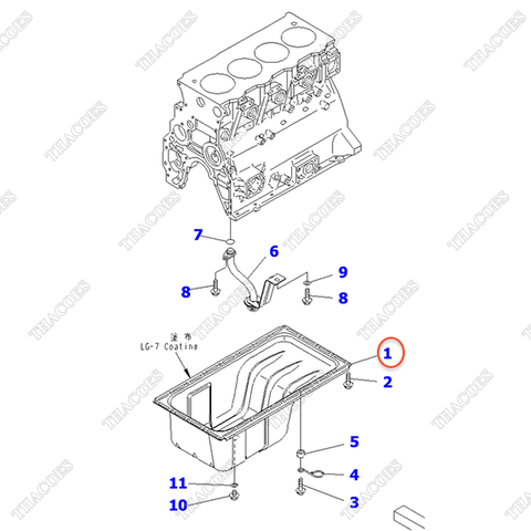 Đáy các te 6205-21-5152