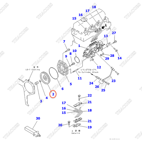 Bánh răng bơm cao áp 6202-73-3130