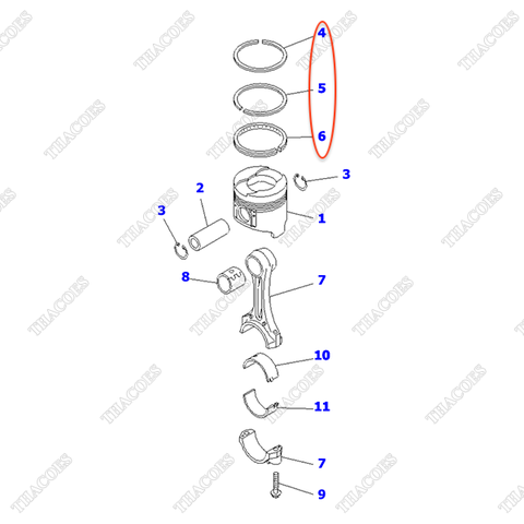 (+0,25) Xéc măng 6205-39-2300