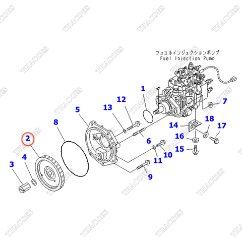 Bánh răng bơm cao áp 6204-71-3240