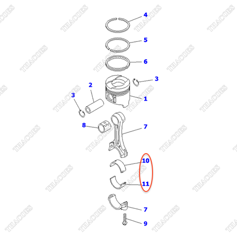 (Std) Bạc biên 6204-31-3700 (4 cặp)