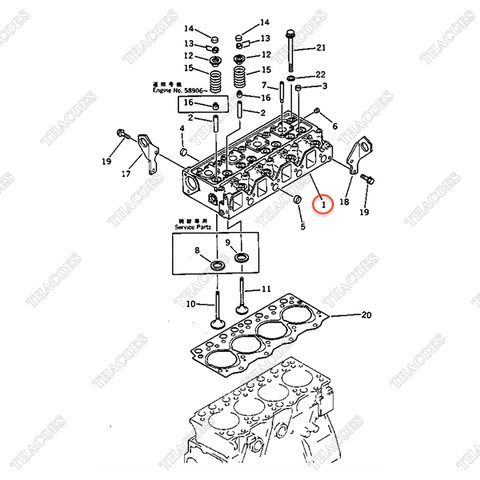Mặt máy 6204-13-1200