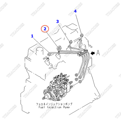 Ống dầu máy 2 6205-71-5120