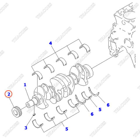 Bánh răng trục cơ 6204-31-1220