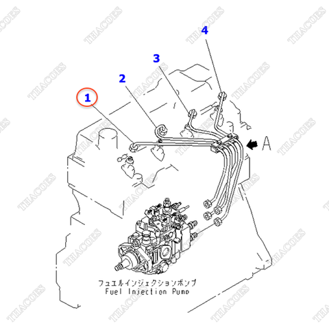 Ống dầu máy 1 6205-71-5110