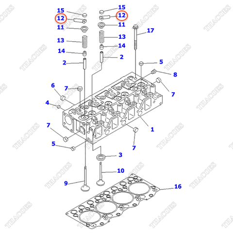 Móng hãm xupap 6204-41-4520 (16 cái)