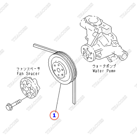 Puly bơm nước 6207-61-3251