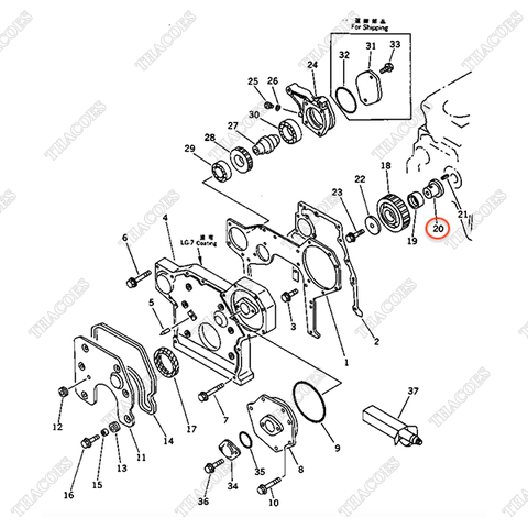Trục trung gian 6204-31-6331, 6204-31-6330