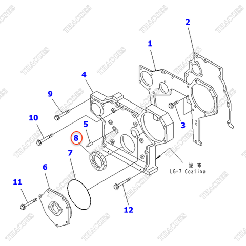 Phớt đầu trục cơ 6204-21-3510