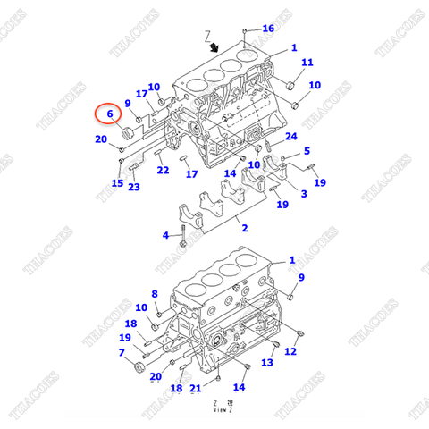 Bạc cam 6206-21-1430 (1 cái)