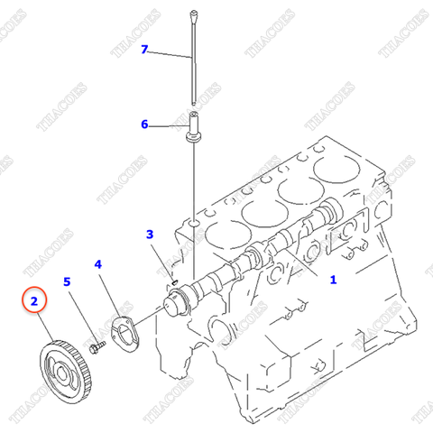 Bánh răng trục cam 6204-43-1120