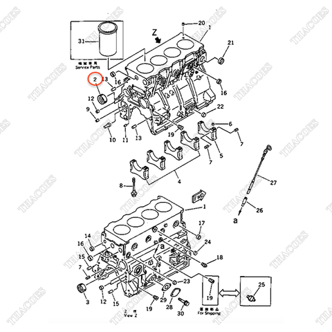 Bạc cam 6204-21-1410, 6206-21-1430 (1 cái)