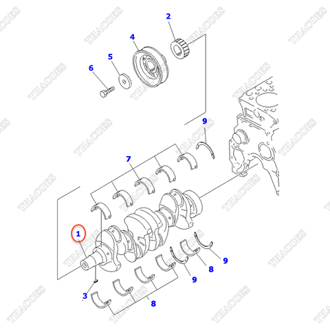 Trục cơ 6202-33-1100