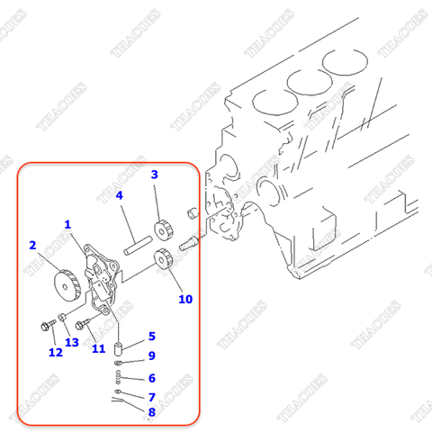 Bơm nhớt động cơ 6207-51-1201
