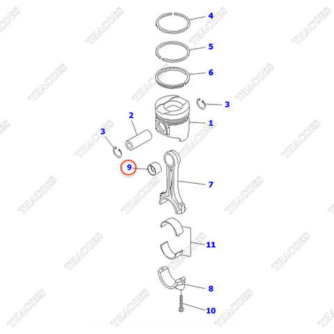 Bạc ắc piston 6204-31-3130