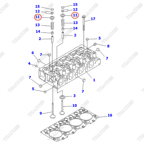 Vòng hãm xupap 6204-41-4510 (8 cái)