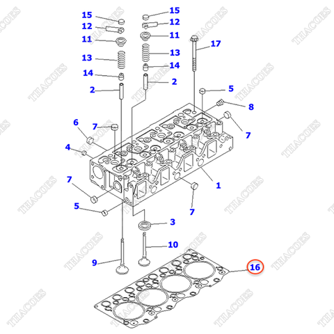 Gioăng mặt máy 6204-11-1840