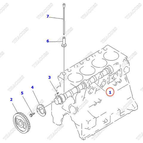 Trục cam 6205-43-1200
