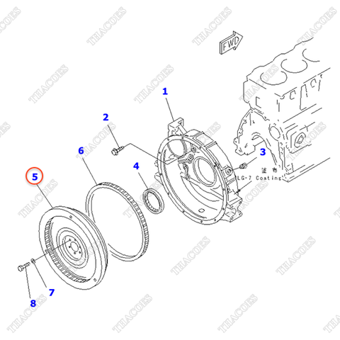 Bánh đà 6204-31-4331, 6204-31-4332, 6204-31-4330