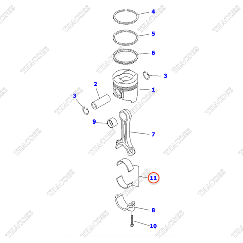 (Std) Bạc biên 6204-31-3400, 6204-31-3410, 6207-31-3410, 6208-31-3400, 6207-31-3300