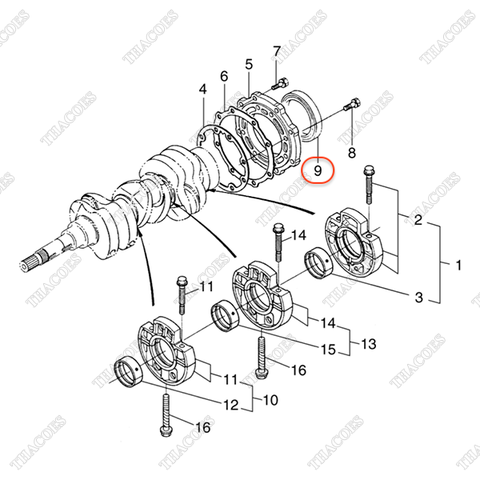 Phớt đuôi trục cơ BN-1G911-04460