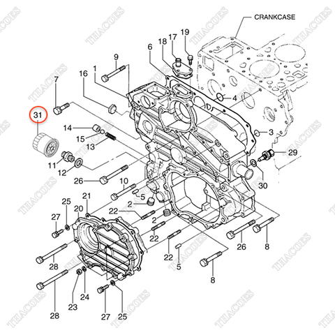 Lọc nhớt động cơ BN-16414-32430