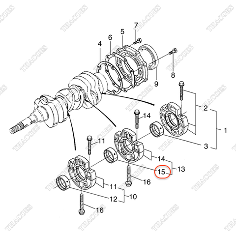 (Std) Bạc trục cơ balie BN-1A091-23480 (1 cặp)