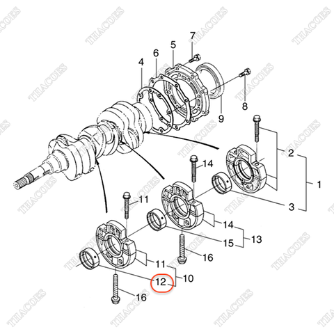 (Std) Bạc trục cơ balie BN-1A091-23480 (1 cặp)