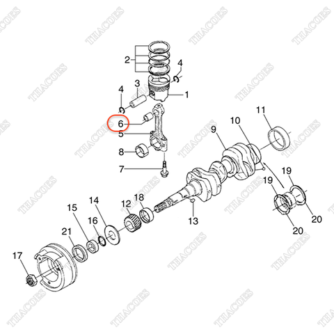Bạc ắc piston BN-17331-21980 (3 cái)