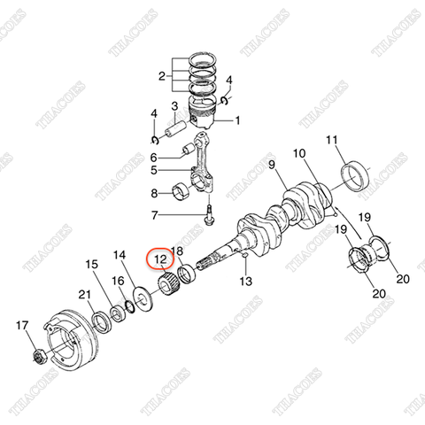 Bánh răng đầu trục cơ BN-1K322-24110