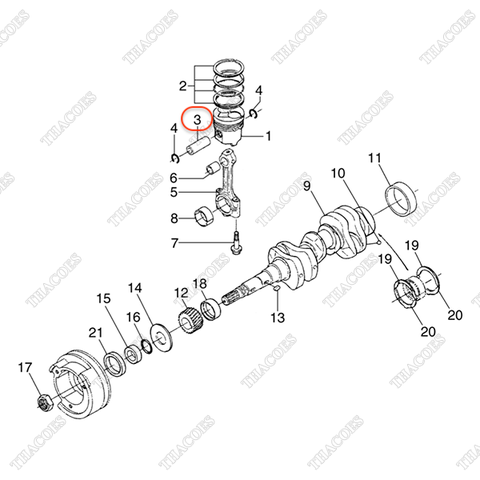 Ắc piston BN-14901-21310