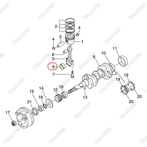 (+0,40) Bạc biên BN-17311-22980 (3 cặp)
