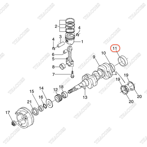 Bạc đuôi trục cơ BN-19202-23280