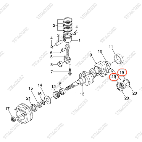 (Std) Bạc căn dọc trục BN-1A091-23530 (2 cái)