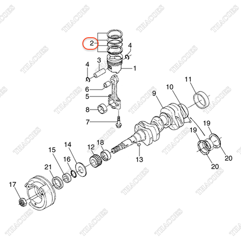 (Std) Bạc xéc măng BN-1A021-21050