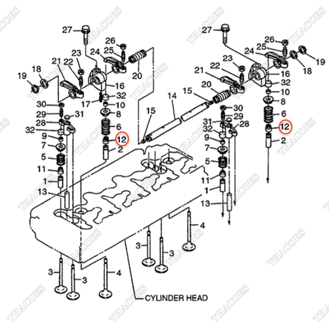 Phớt ghít xupap xả BN-1C010-13160 (4c)